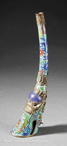 Appraisal: A Chinese Cloisonn Enamel Animal Form Horn and Three Animal