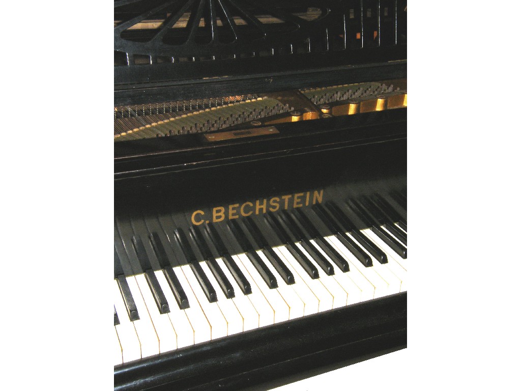 Appraisal: Fine C Bechstein ebonised baby Grand Piano circa with full