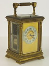 Appraisal: MINIATURE CARRIAGE CLOCK - French made for Bigelow Kennard Co