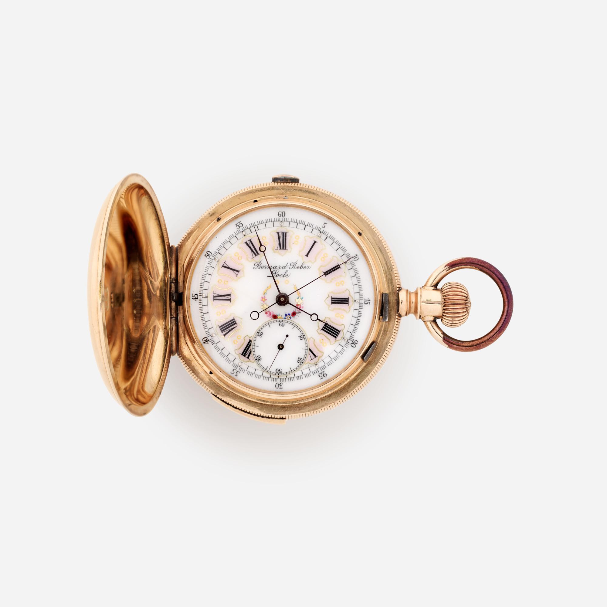 Appraisal: K BERNARD REBER LOCLE REPEAT CHRONOGRAPH POCKET WATCH Bernard Reber