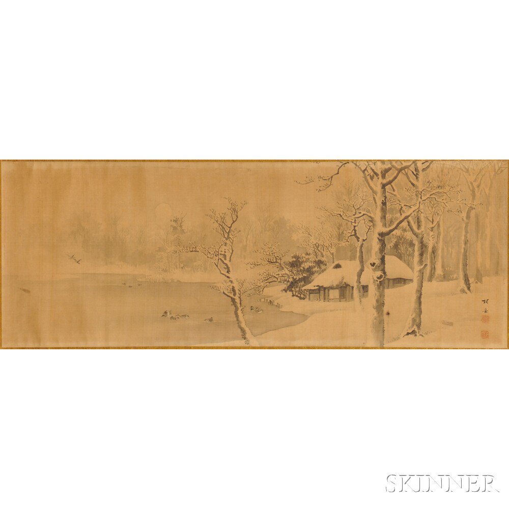 Appraisal: Handscroll Depicting a Snowy Landscape Japan in the manner of