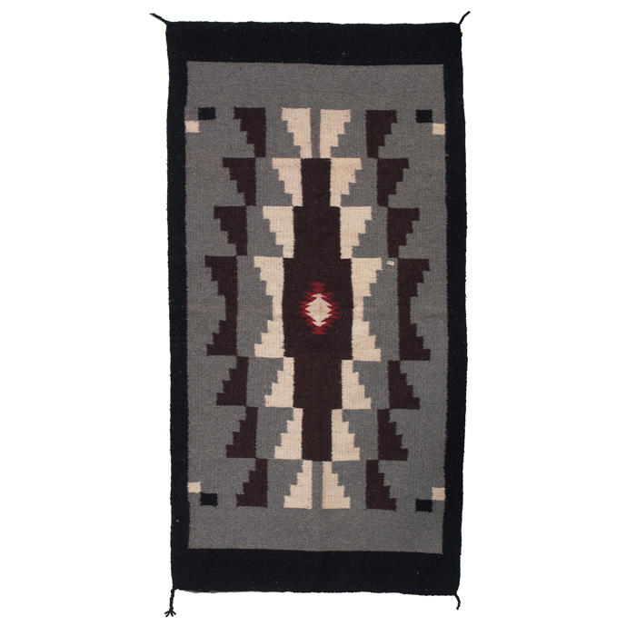 Appraisal: Navajo rug contemporary storm pattern '' x '' very good