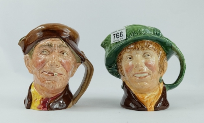 Appraisal: Royal Doulton Large Character Jugs Arriet and Arry