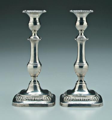 Appraisal: Pair sterling candlesticks Lord Roberts International no monograms weighted in