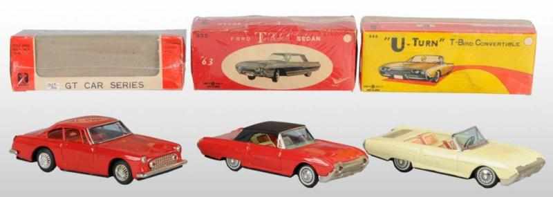 Appraisal: Lot of Tin Sports Car Friction Toys Description Japanese Working