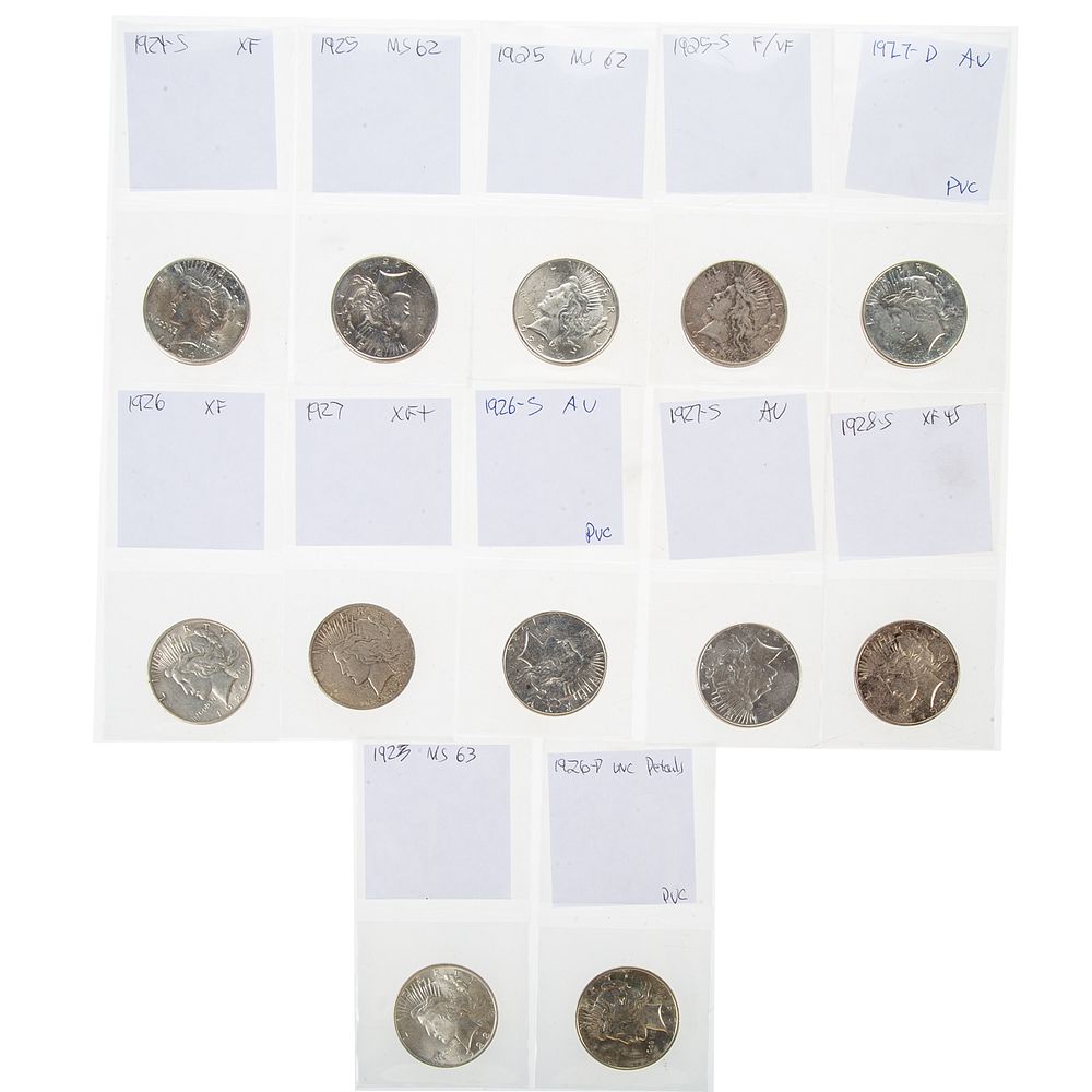 Appraisal: Peace Dollars MS -S XF - MS MS -S F