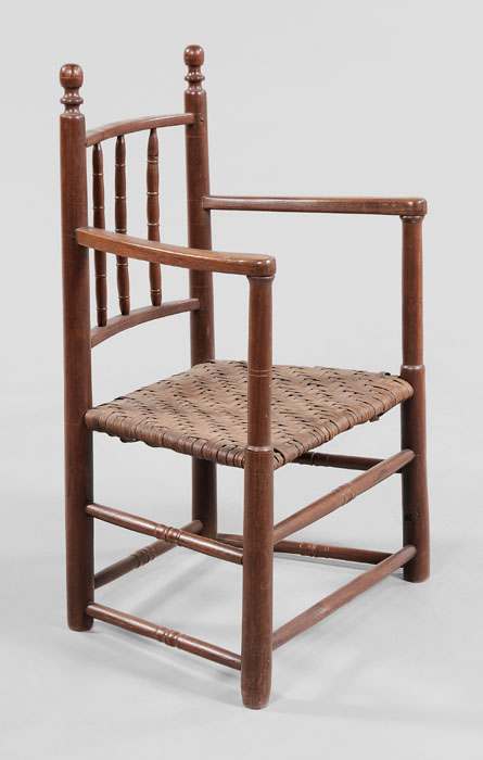 Appraisal: Early Southern Open-Arm Chair attributed to Virginia late th century