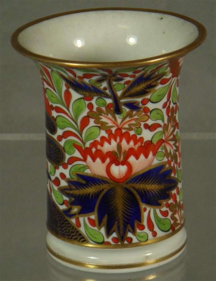 Appraisal: Chamberlain's Worcester 'Japan' pattern spill vase h iron-red script marks