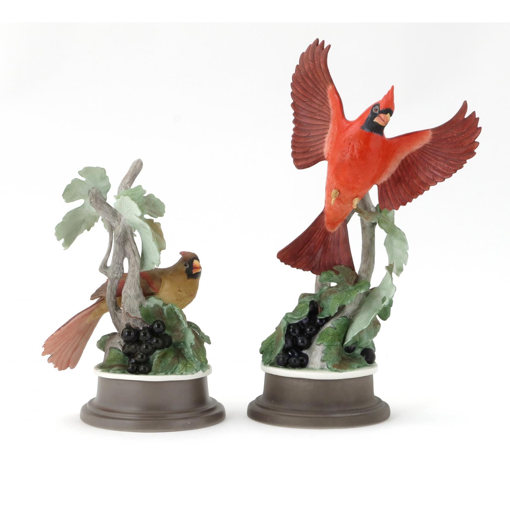 Appraisal: Boehm Porcelain Cardinal Pair Limited Edition marked to interior birds