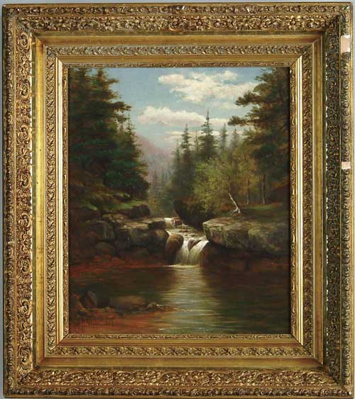 Appraisal: SYLVESTER PHELPS HODGDON American - NEW HAMPSHIRE WATERFALL Fine oil