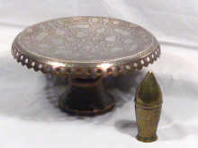 Appraisal: An antique silver and copper Middle Eastern tazza with Islamic