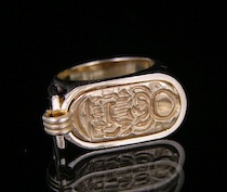 Appraisal: A Gold Ring set with an Egyptian Style Cartouche designed