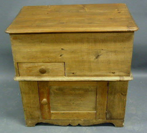 Appraisal: Pine dry sink commode h x w x d