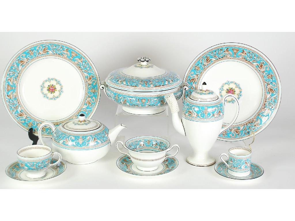 Appraisal: SIXTY FIVE PIECE WEDGWOOD 'FLORENTINE' CHINA DINNER COFFEE AND TEA