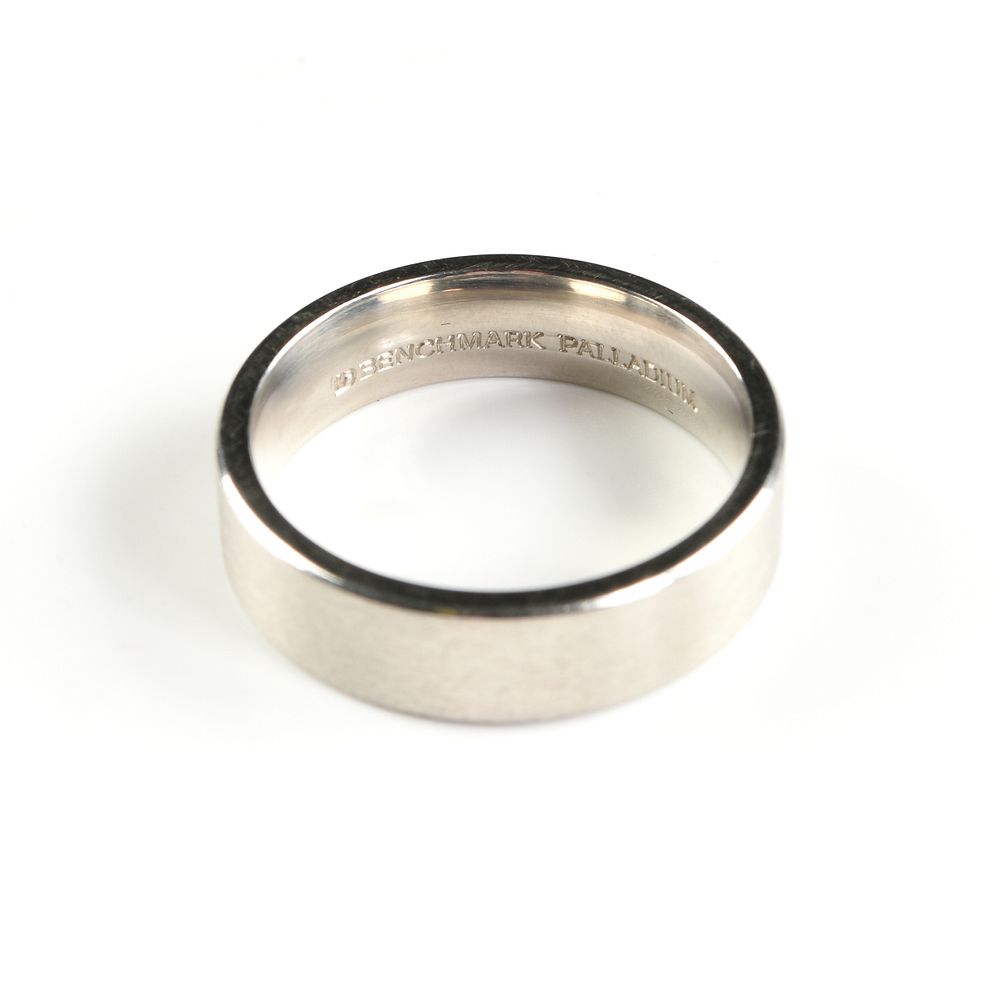 Appraisal: A MODERN GENTLEMAN'S BENCHMARK PALLADIUM RING TH CENTURY A MODERN