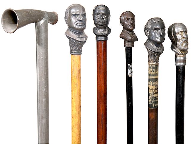 Appraisal: Political Canes- Collection of five political canes in fine condition