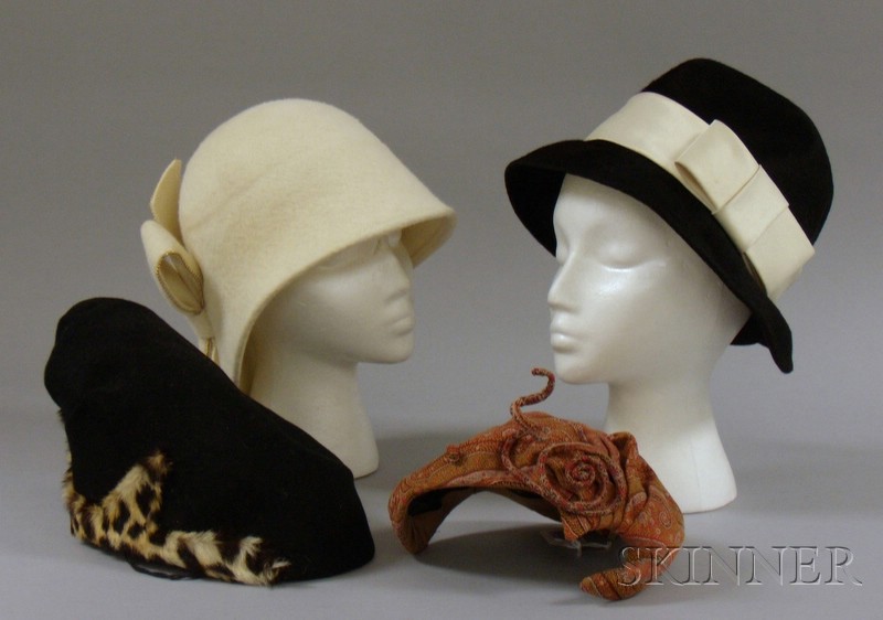 Appraisal: Four Vintage s- s Hats including a Mizzi and Irene