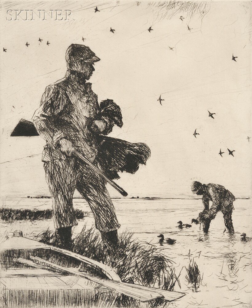 Appraisal: Frank Weston Benson American - Winter Wildfowling published state of