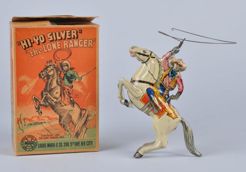 Appraisal: Marx Tin Litho Wind-Up Lone Ranger Toy Comes with a