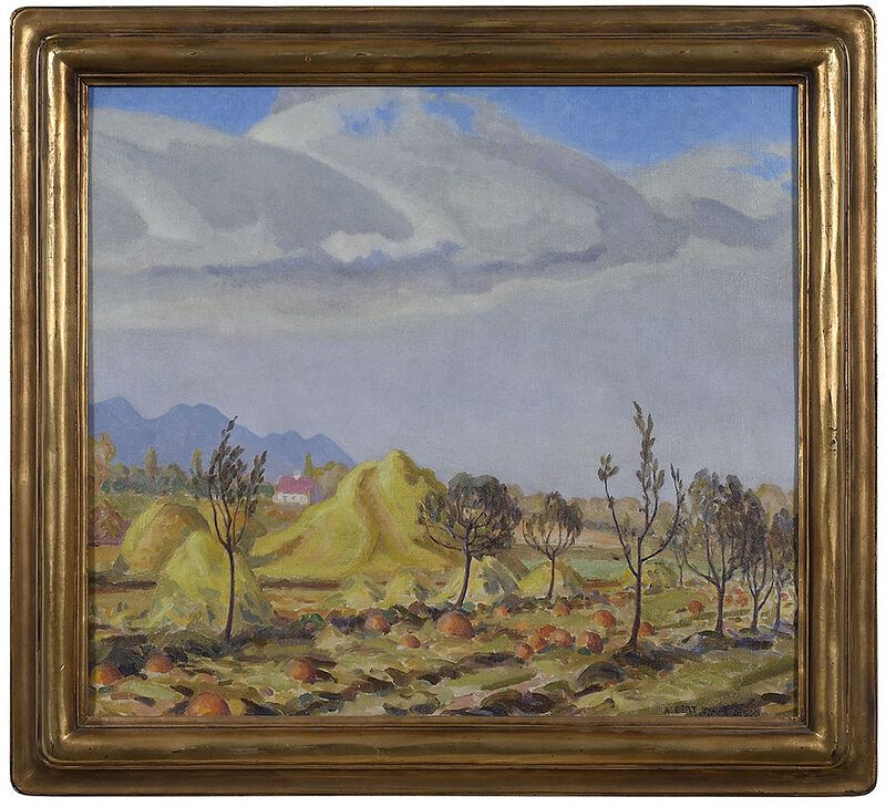 Appraisal: Albert Byron Olson American - The Pumpkin Patch signed lower