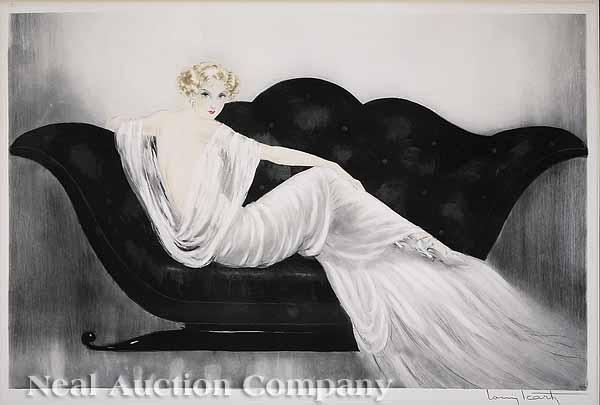 Appraisal: Louis Icart French - Sofa etching and aquatint on paper