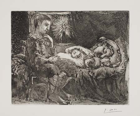 Appraisal: PABLO PICASSO Gar on et Dormeuse la Chandelle Etching and