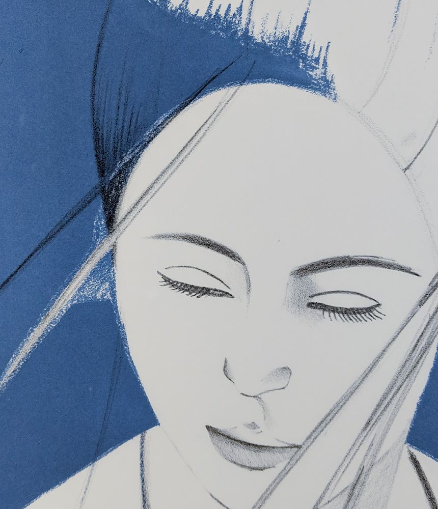 Appraisal: Alex Katz - Pamela Blue Lot Alex Katz - Pamela