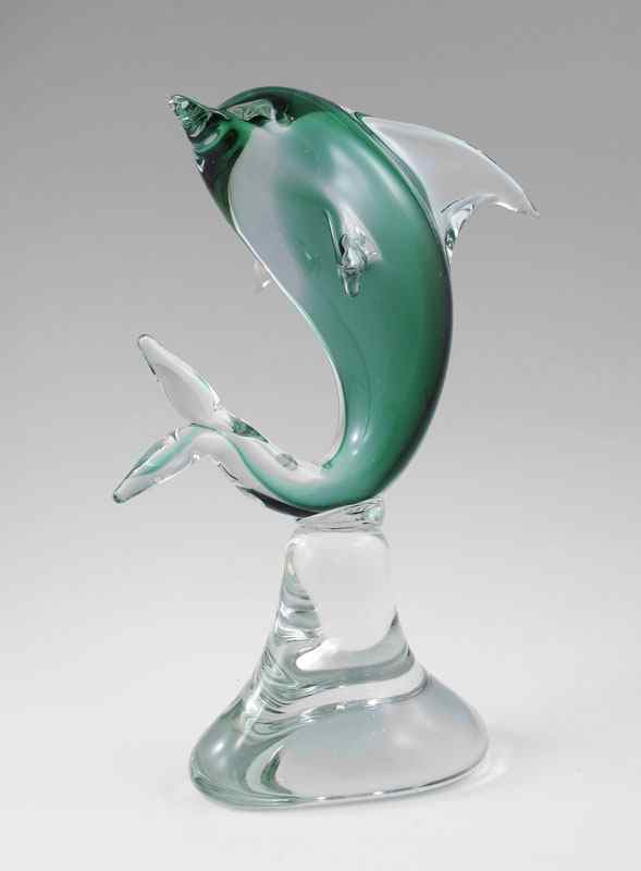 Appraisal: MURANO GLASS DOLPHIN '' h x ''