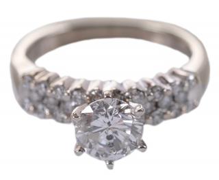 Appraisal: kt Diamond Engagement Ring center round brilliant diamond estimated weight