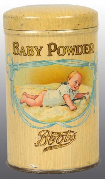 Appraisal: Boots Baby Powder Tin Description Manufactured by Boots Manufacturing Laboratories