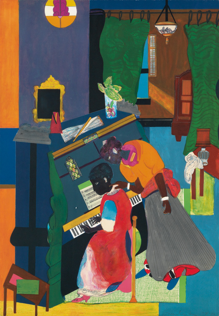 Appraisal: ROMARE BEARDEN - Homage to Mary Lou The Piano Lesson