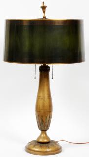 Appraisal: GILT WOOD TABLE LAMP GILT WOOD TABLE LAMP H O