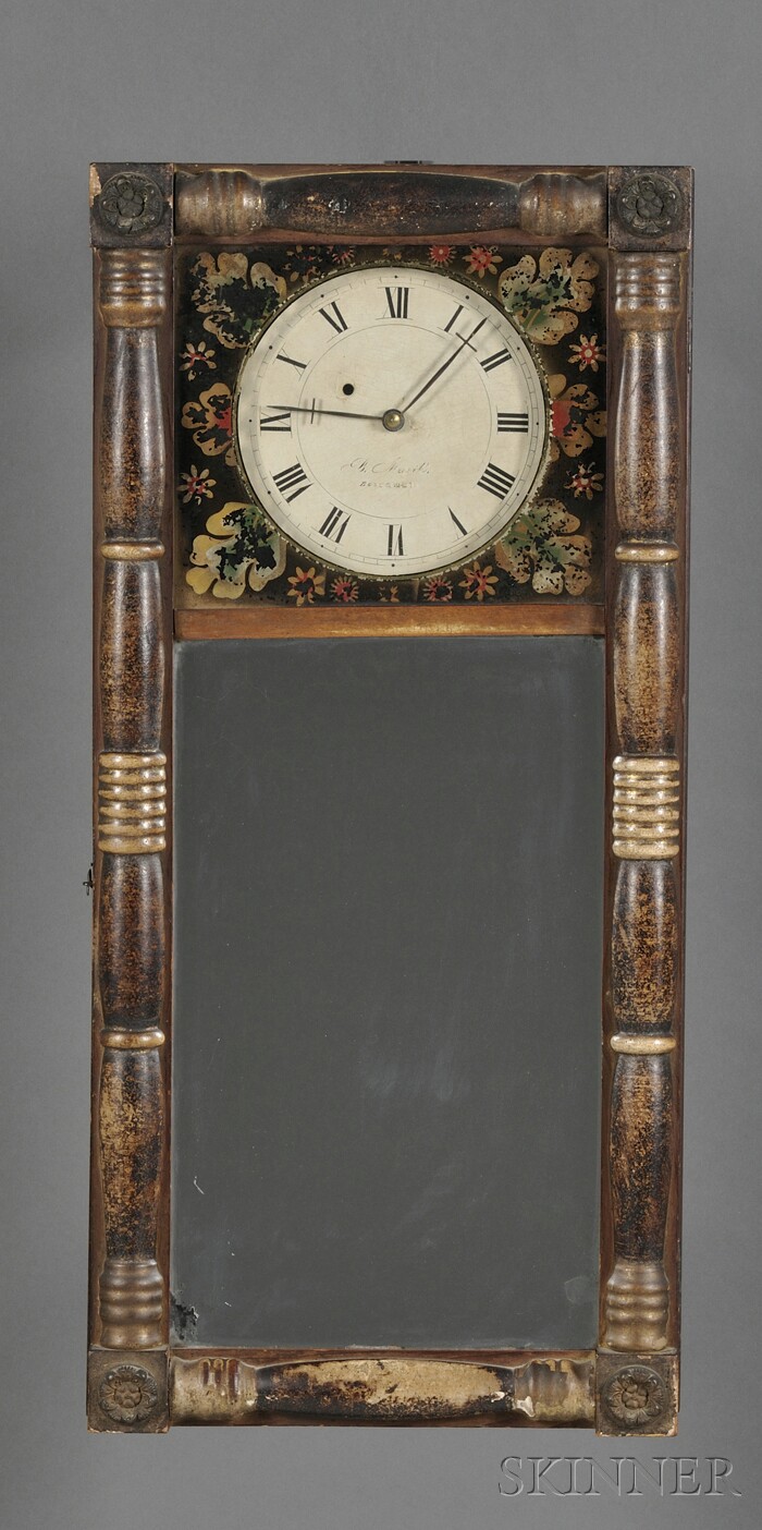 Appraisal: Benjamin Morrill Mirror Clock Boscawen New Hampshire c the pine