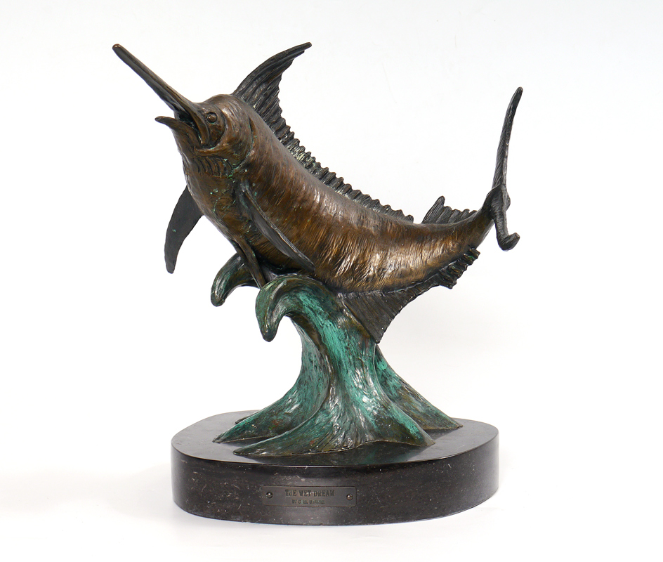 Appraisal: WAGNER Carl American th Century ''The Wet Dream'' Bronze Marlin