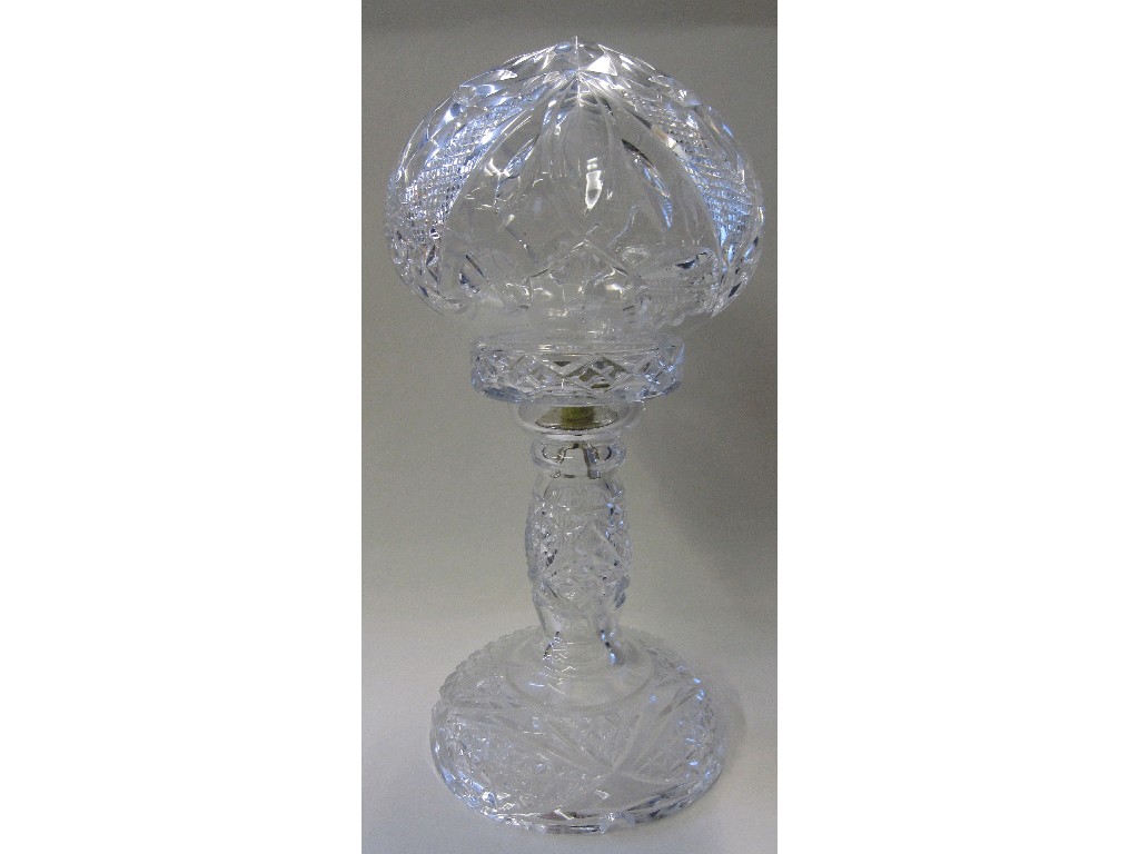 Appraisal: Cut glass table lamp