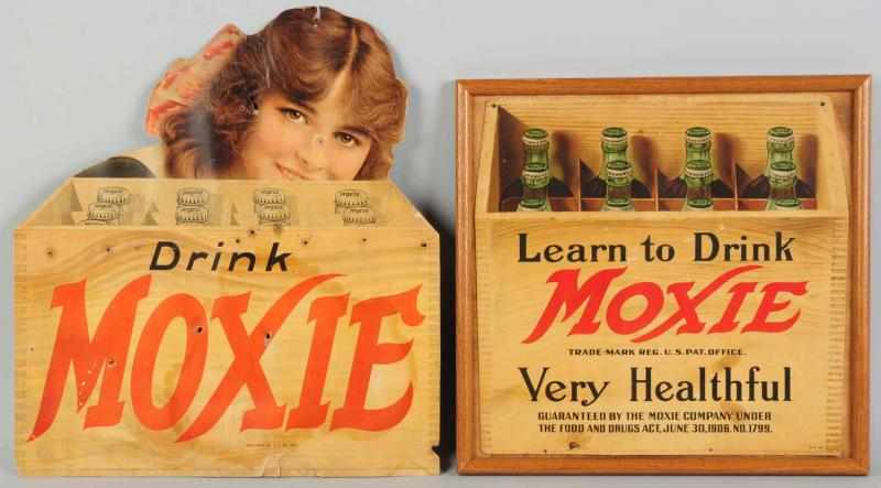 Appraisal: Lot of Cardboard Moxie Cutout Signs to Some medium overall