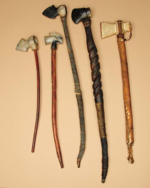 Appraisal: Lot of th Century Cherokee Souvenir Pipes WPA With wonderful