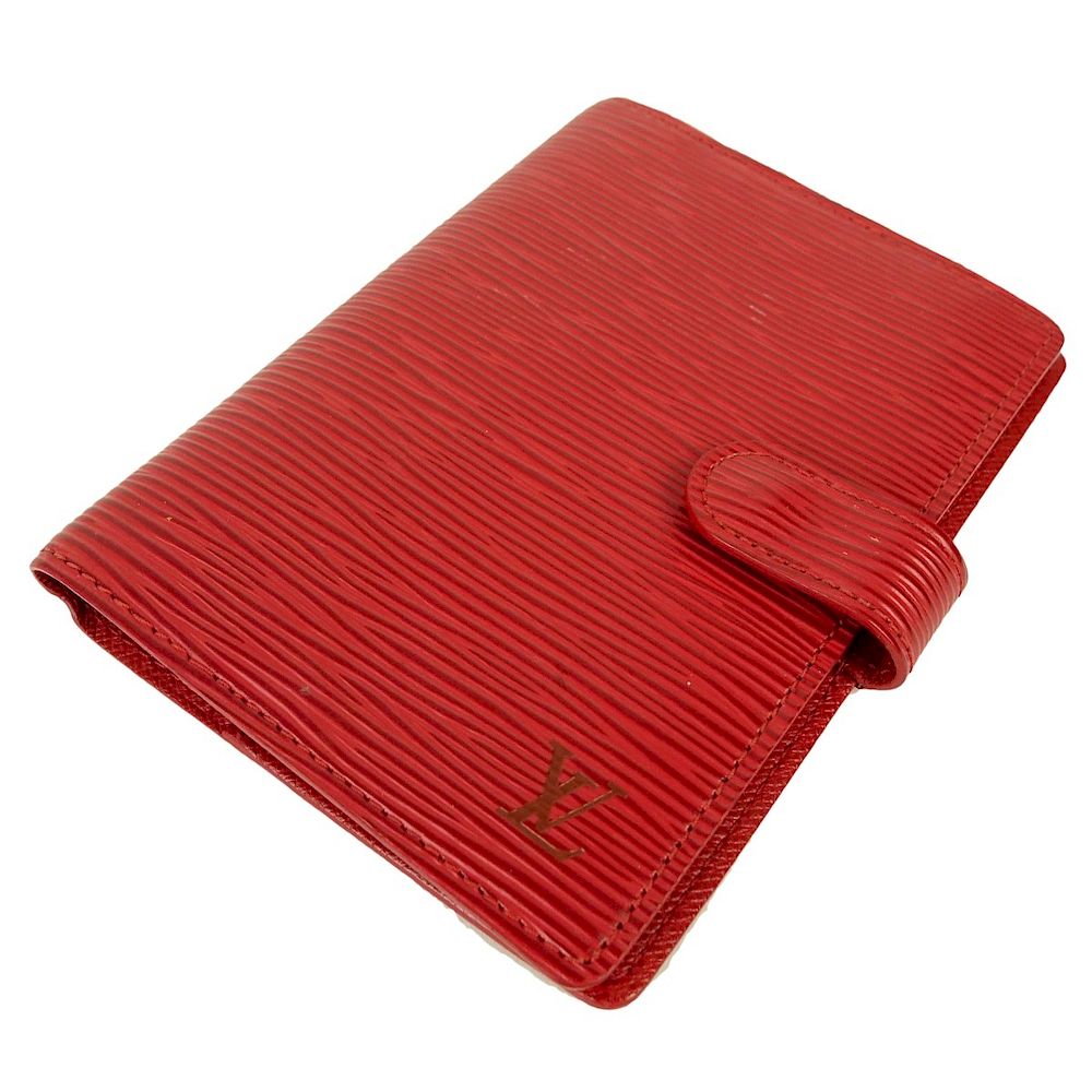 Appraisal: Louis Vuitton Red Epi Leather Agenda Diary PM Louis Vuitton