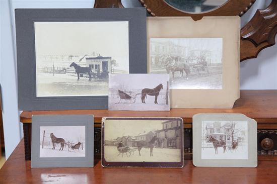 Appraisal: SIX SLEIGH PHOTOGRAPHS American late th century Cabinet cards each