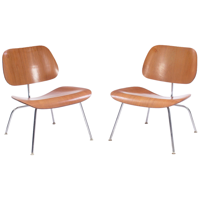 Appraisal: Charles and Ray Eames LCM lounge chairs two by Herman