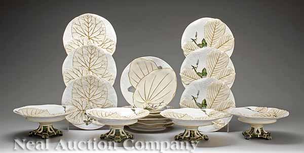 Appraisal: A French Porcelain Partial Dessert Service in the Aesthetic Taste