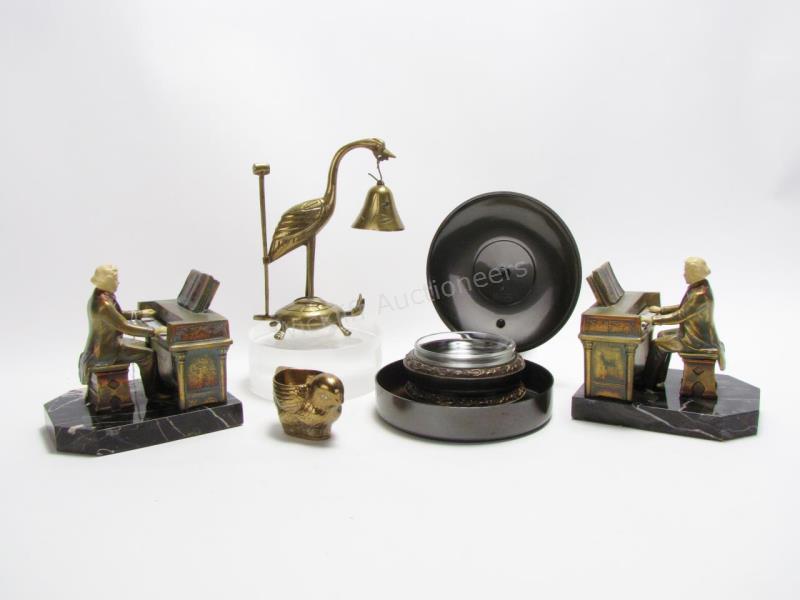 Appraisal: J B Hirsch Bookends and Decorative Accessories bookends depicting Beethoven