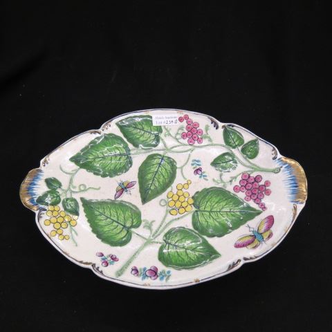 Appraisal: Early Ironstone Type Polychrome Dish raised butterfly insert leaf and