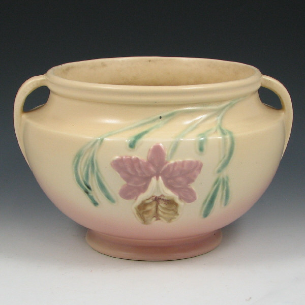 Appraisal: Hull Orchid - Jardiniere - Mint Orchid jardiniere in cream