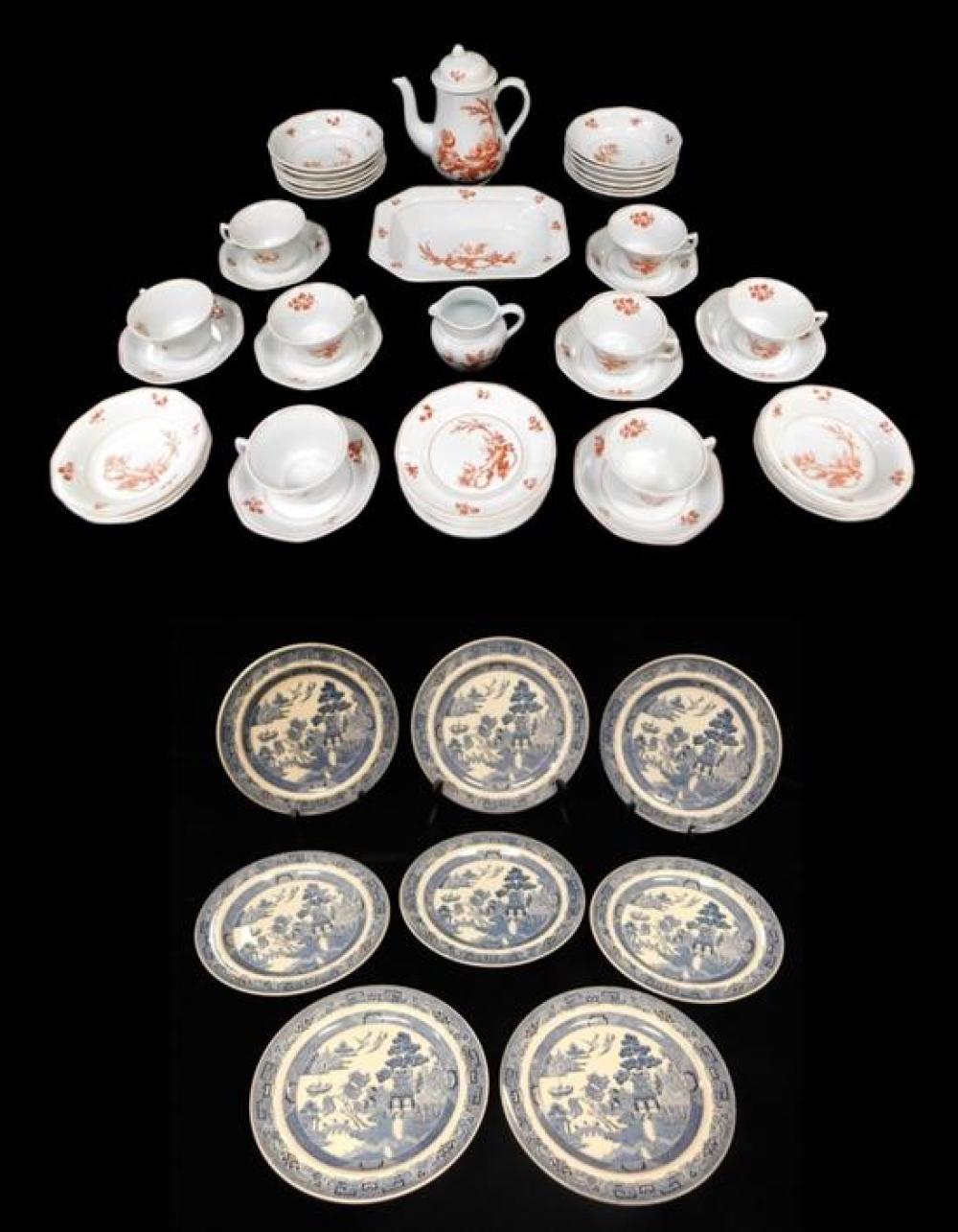 Appraisal: Wedgwood china fifty-six pieces Rooster and Willow patterns details include