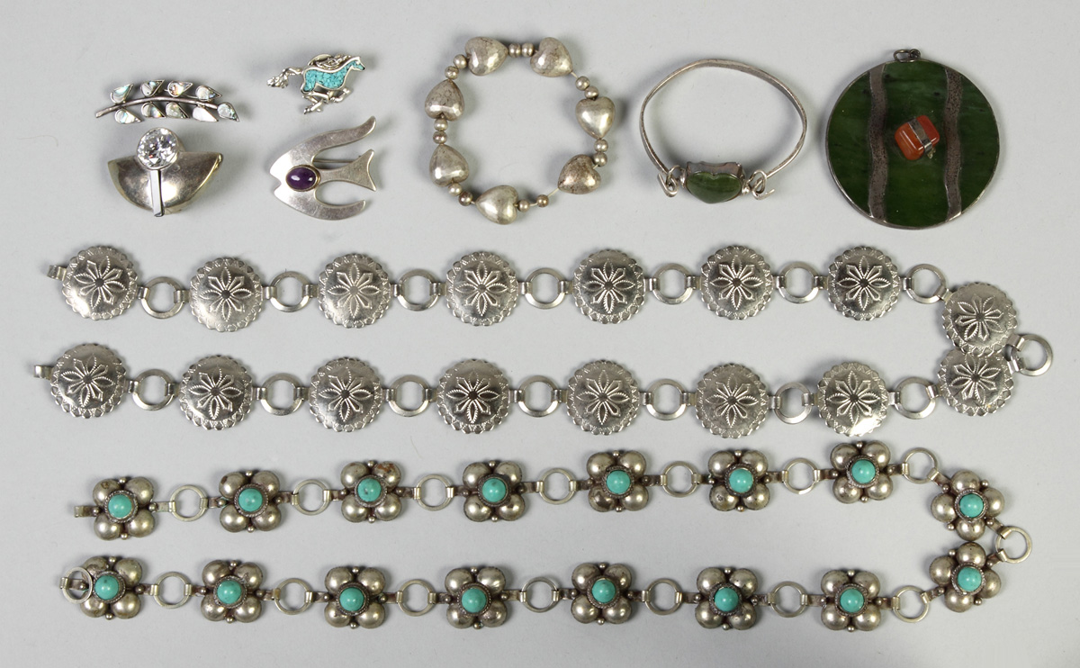 Appraisal: Group of Various Silver Southwest Turquoise Jewelry