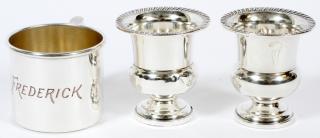 Appraisal: AMERICAN STERLING CHILDREN'S CUP TOOTHPICK URNS AMERICAN STERLING CHILDREN'S CUP