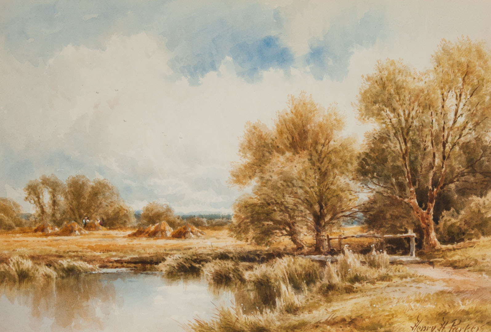 Appraisal: H Parker At Old Basing Hampshire watercolor Henry H Parker