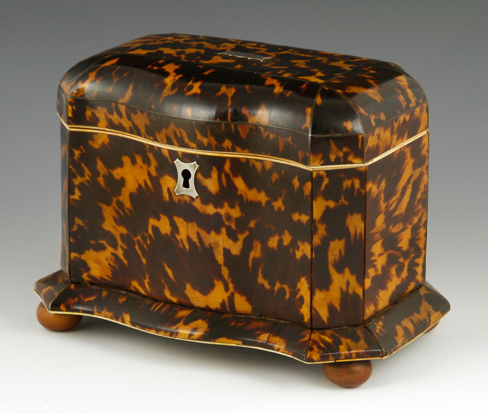 Appraisal: - th C Tea Caddy th century tea caddy with