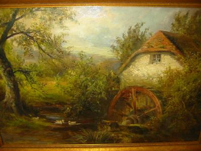 Appraisal: GEORGE TURNER - A Derbyshire Mill signed oil on canvas